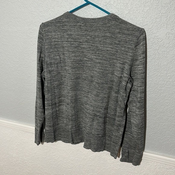 Croft & Barrow heather gray button up cardigan - Picture 2 of 5